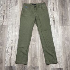 Brax Feel Good Cadiz Green Straight Leg‎ Pants Size 34x32 (Fits 32x32)